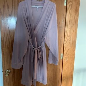 Fabletics Waffle Robe 2X Muted Mauve